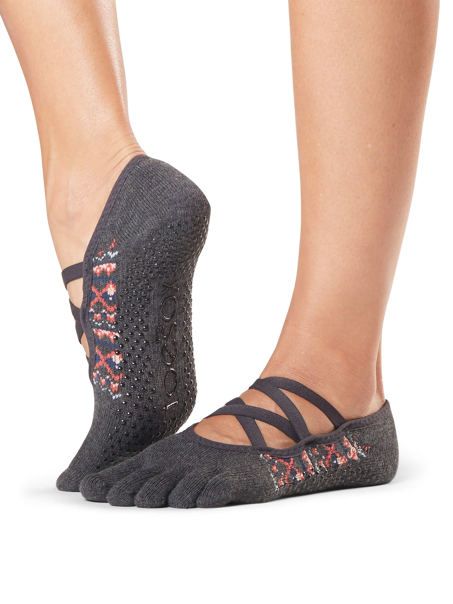 [ToeSox] Elle エル（Full-Toe／つま先あり） グリップ ソックス ／ ヨガ ピラティス 滑り止め付 靴下 26FW_D1