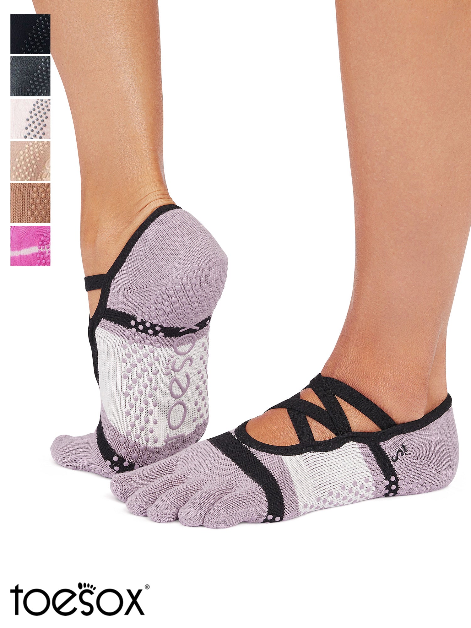[ToeSox] Elle エル（Full-Toe／つま先あり） グリップ ソックス ／ ヨガ ピラティス 滑り止め付 靴下 25FW_D3