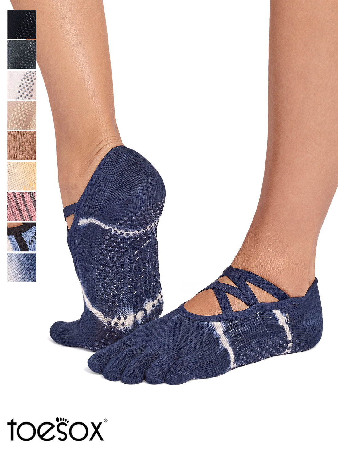 [ToeSox] Elle エル（Full-Toe／つま先あり） グリップ ソックス ／ ヨガ ピラティス 滑り止め付 靴下 26SS_D2