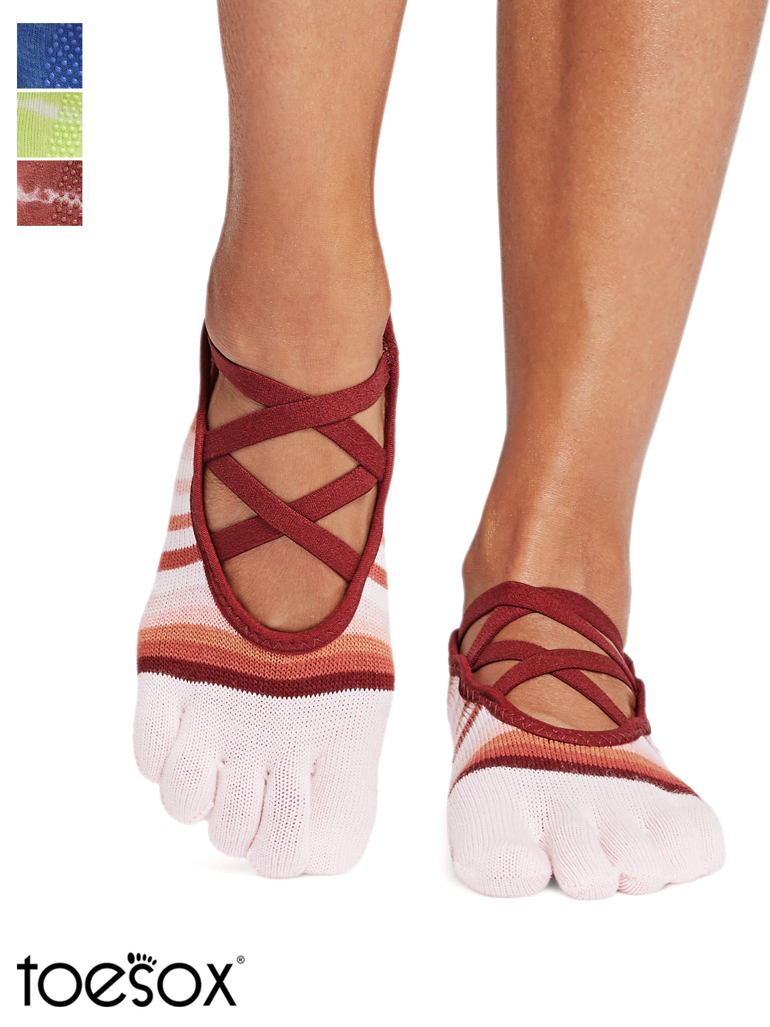 最大20%OFF[SALE][ToeSox] Elle エル（Full-Toe／つま先あり） グリップ ソックス ／ ヨガ ピラティス 滑り止め付 靴下 2501