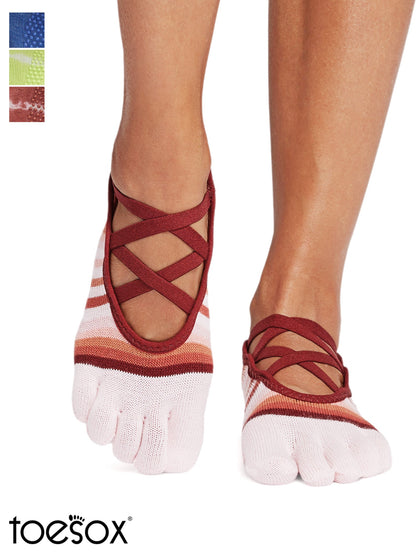 最大20%OFF[SALE][ToeSox] Elle エル（Full-Toe／つま先あり） グリップ ソックス ／ ヨガ ピラティス 滑り止め付 靴下 2501