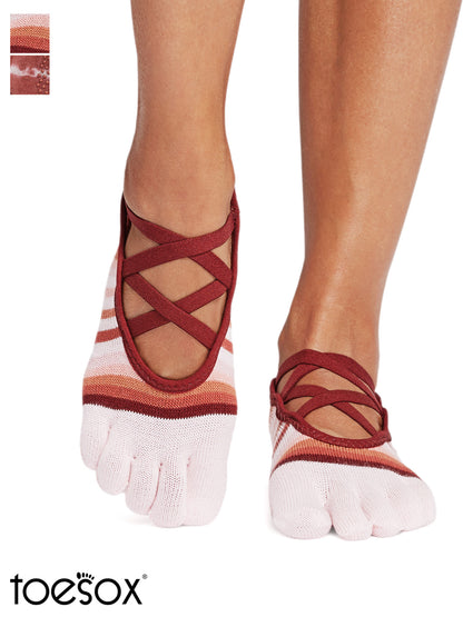 最大20%OFF[SALE][ToeSox] Elle エル（Full-Toe／つま先あり） グリップ ソックス ／ ヨガ ピラティス 滑り止め付 靴下 2501