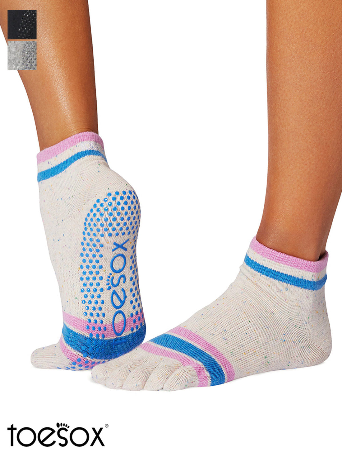 [ToeSox] Ankle アンクル（Full-Toe／つま先あり）グリップ ソックス ／ ヨガ ピラティス 滑り止め付 靴下 25SS_D2