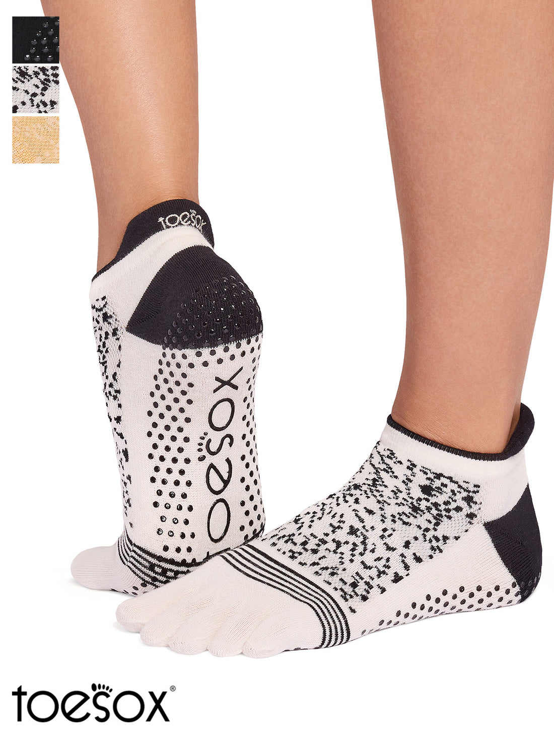 15%OFF[限定SALE][ToeSox] Low Rise Tec ローライズ テック（Full-Toe／つま先あり） グリップ ソックス ／ ヨガ ピラティス 滑り止め付 靴下 26SS_D1  CORE