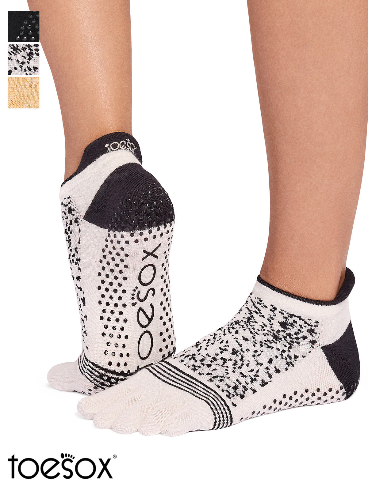 15%OFF[限定SALE][ToeSox] Low Rise Tec ローライズ テック（Full-Toe／つま先あり） グリップ ソックス ／ ヨガ ピラティス 滑り止め付 靴下 26SS_D1  CORE