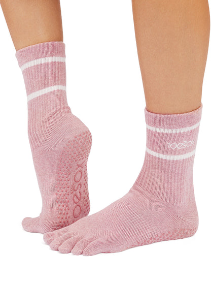 [ToeSox] 中筒（全趾）防滑袜/瑜伽普拉提袜 防滑中筒袜 长度 25SS_D3