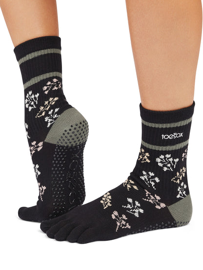 [ToeSox] 中筒（全趾）防滑袜/瑜伽普拉提袜 防滑中筒袜 长度 25SS_D3