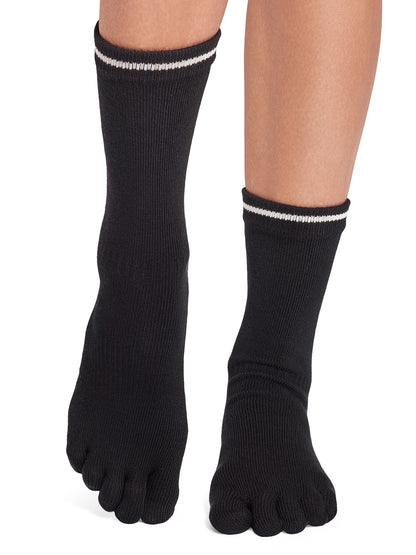 [ToeSox] Crew (Full-Toe) Grip Socks / Yoga Pilates Socks with Anti-Slip Crew Length 25SS_D3