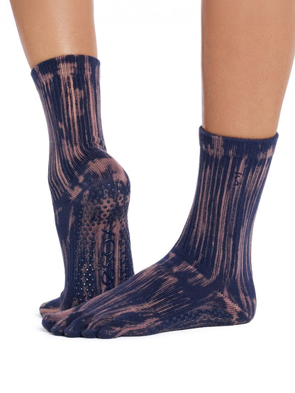 [ToeSox] Crew クルー（Full-Toe／つま先あり） グリップ ソックス／ ヨガ ピラティス 滑り止め付 靴下 クルー丈 26FW_D2