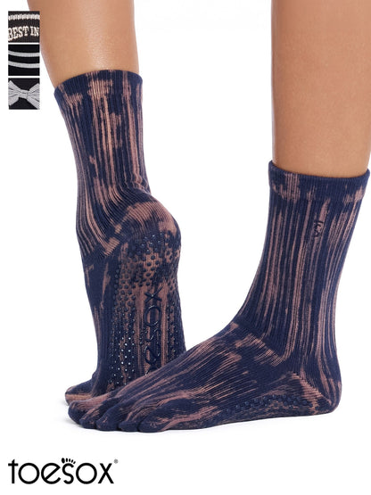 [ToeSox] Crew クルー（Full-Toe／つま先あり） グリップ ソックス／ ヨガ ピラティス 滑り止め付 靴下 クルー丈 26FW_D2