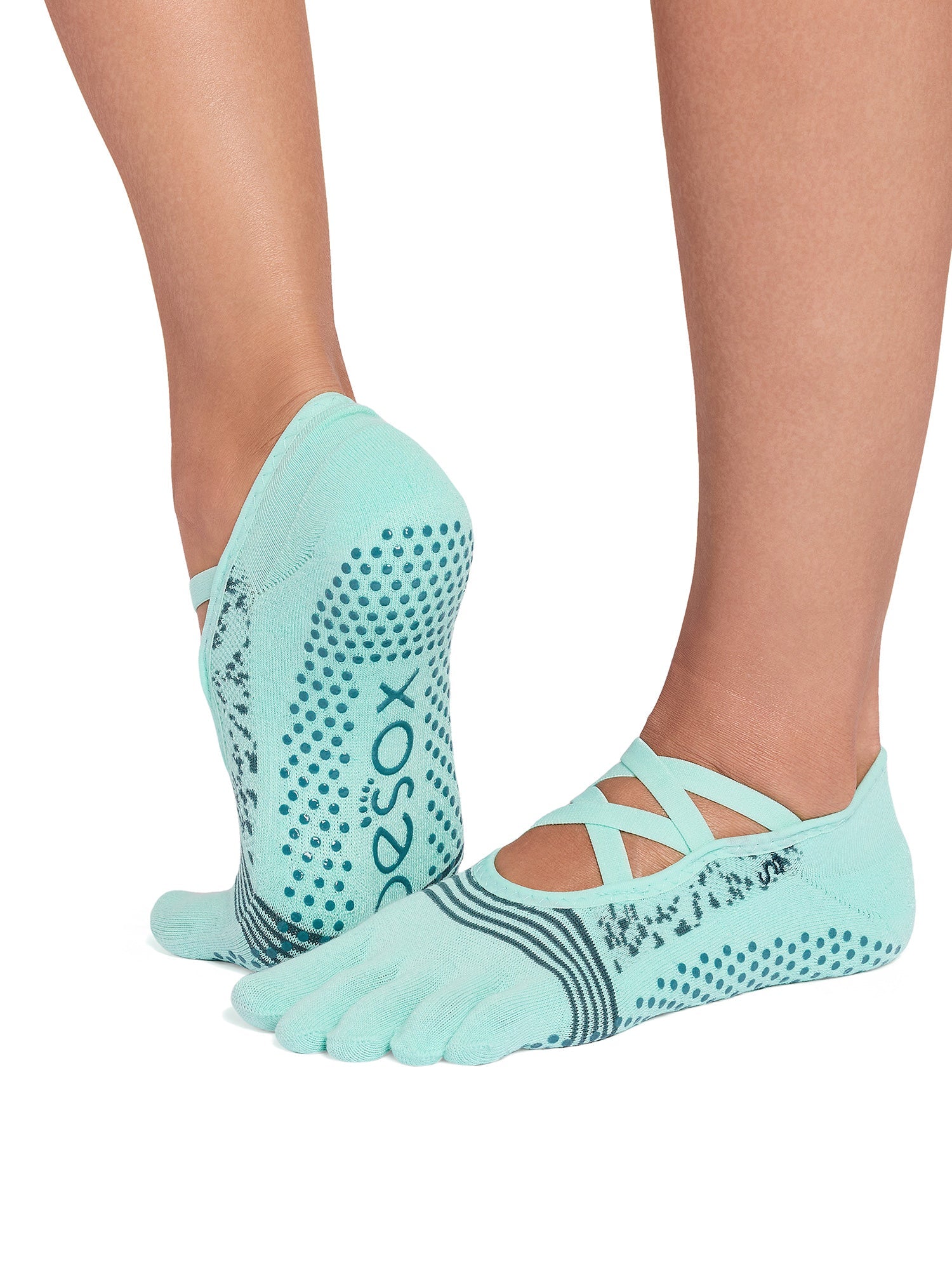 [ToeSox] Elle Tec Full-Toe Tech Grip Socks / Yoga Pilates Anti-Slip Socks 25SS_D2