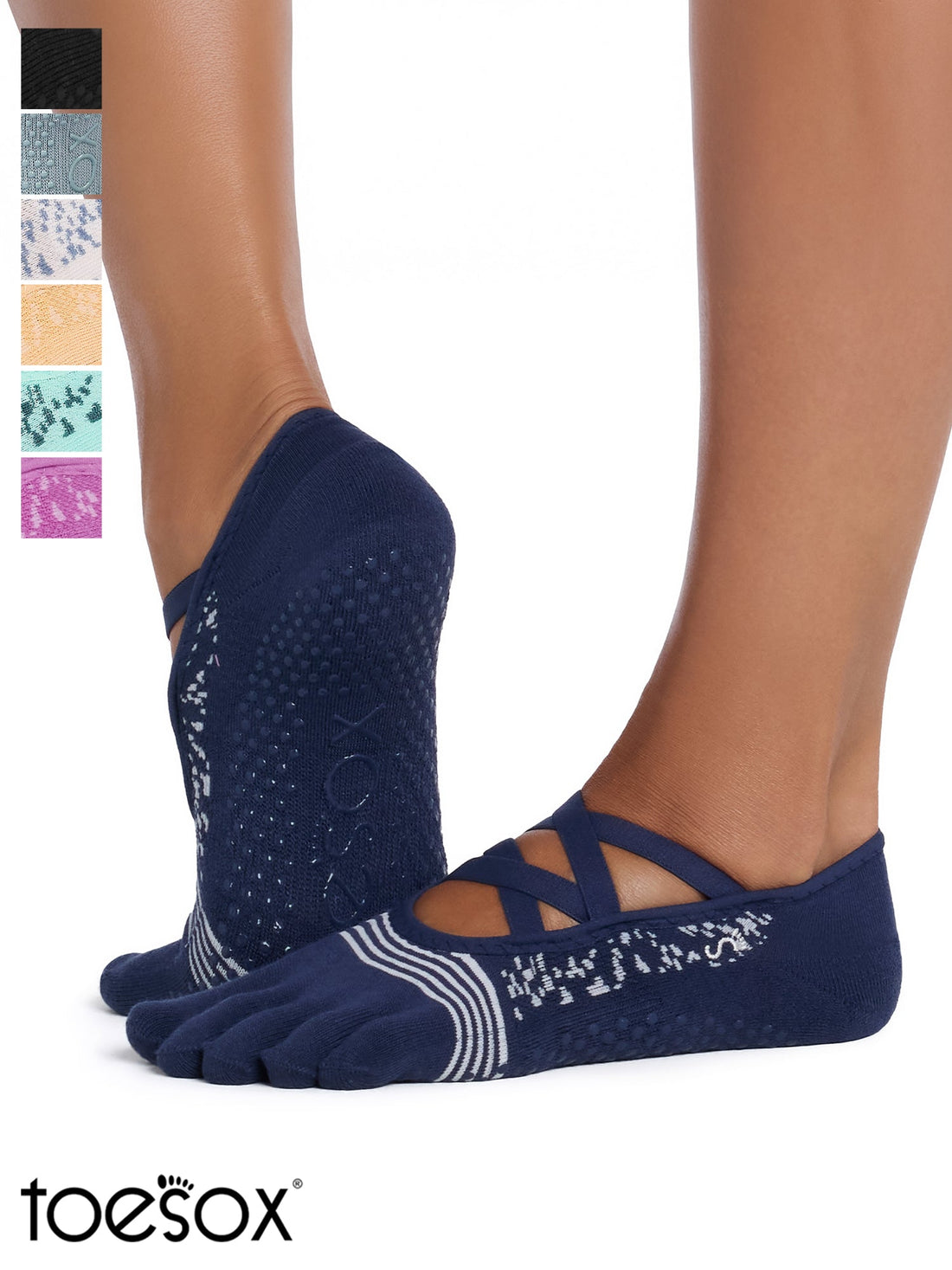 [ToeSox] Elle Tec エル テック（Full-Toe／つま先あり） テック グリップ ソックス／ ヨガ ピラティス 滑り止め付 靴下 26FW_D2