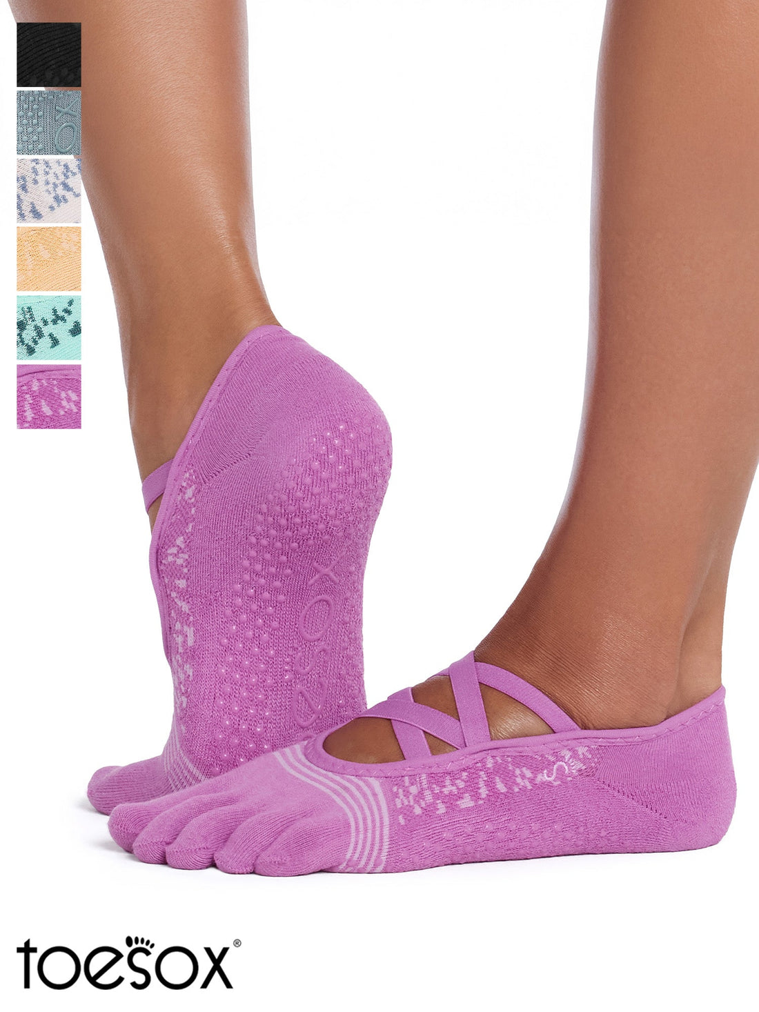 [ToeSox] Elle Tec エル テック（Full-Toe／つま先あり） テック グリップ ソックス／ ヨガ ピラティス 滑り止め付 靴下 26FW_D1 CORE