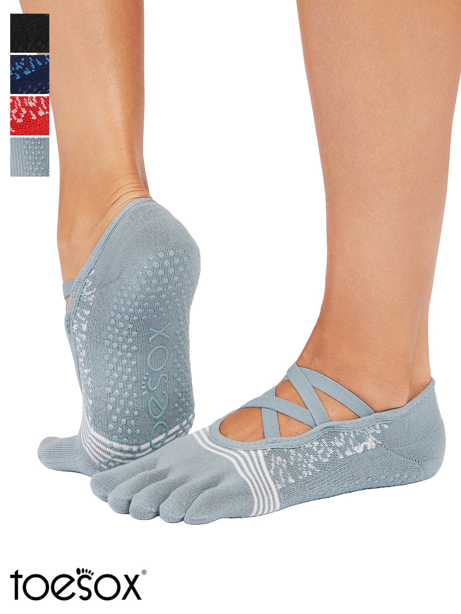 [ToeSox] Elle Tec エル テック（Full-Toe／つま先あり） テック グリップ ソックス／ ヨガ ピラティス 滑り止め付 靴下 25FW_D1 CORE