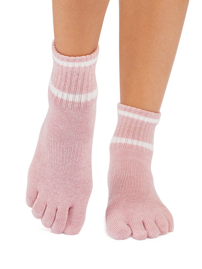 [ToeSox] Melody メロディー（Full-Toe／つま先あり） グリップ ソックス／ ヨガ ピラティス 滑り止め付 靴下 クルー丈 25FW_D3