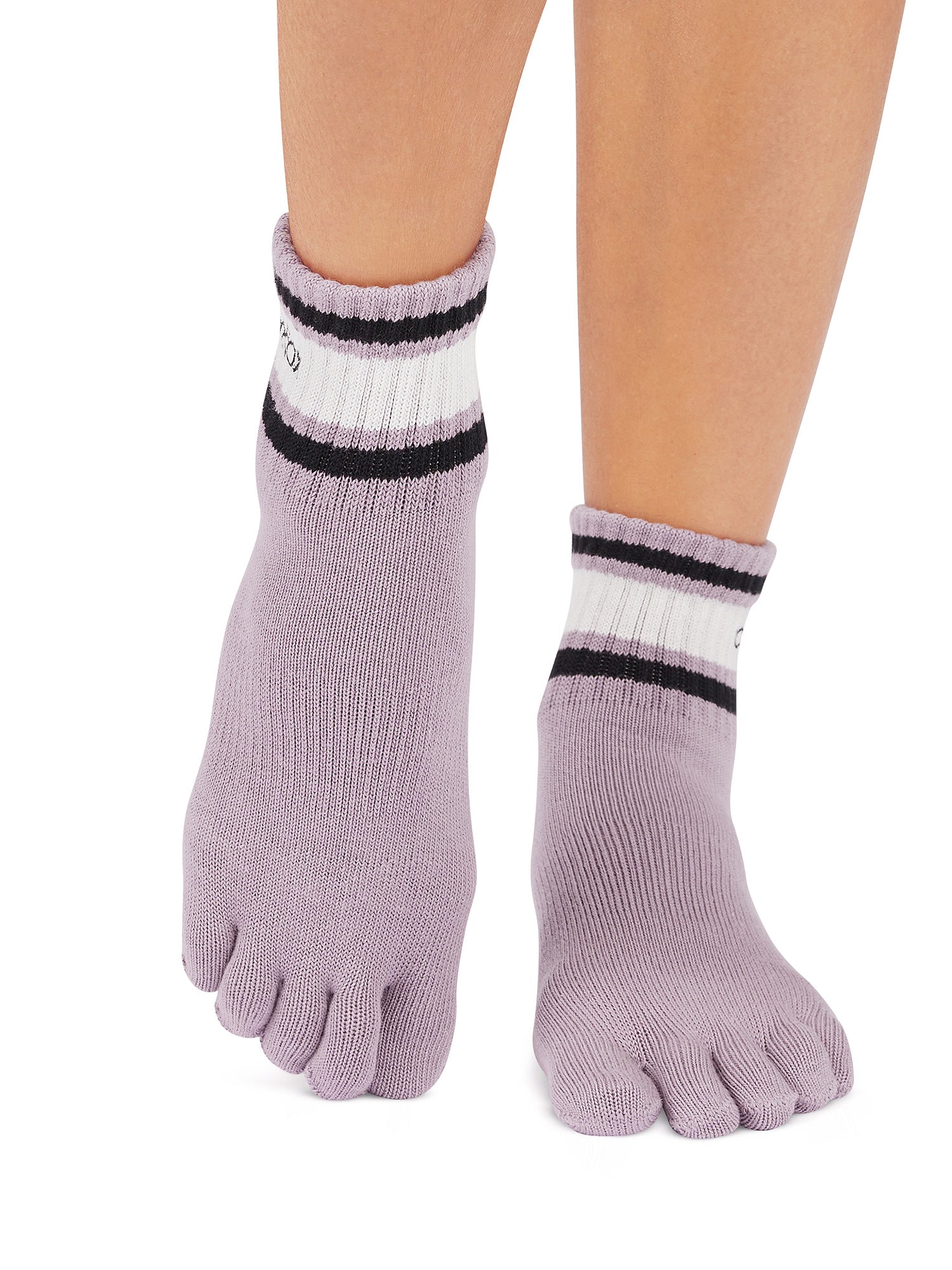 [ToeSox] Melody メロディー（Full-Toe／つま先あり） グリップ ソックス／ ヨガ ピラティス 滑り止め付 靴下 クルー丈 25FW_D3