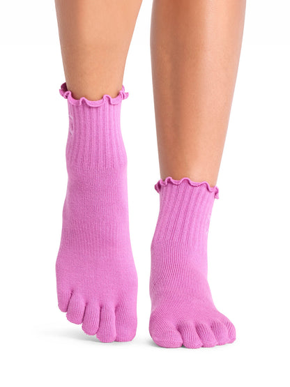 [ToeSox] Melody メロディー（Full-Toe／つま先あり） グリップ ソックス／ ヨガ ピラティス 滑り止め付 靴下 クルー丈 26FW_D1