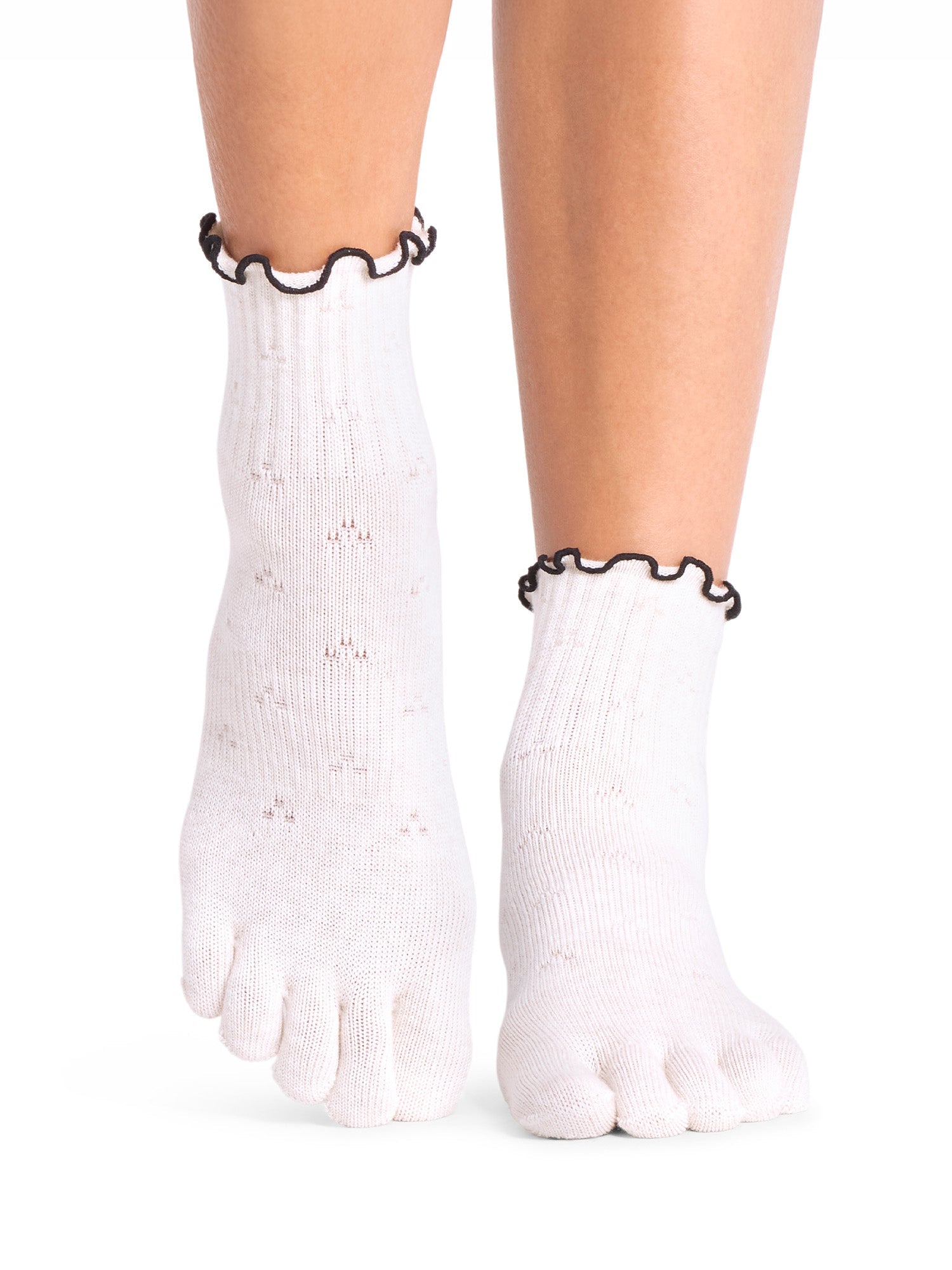 [ToeSox] Melody メロディー（Full-Toe／つま先あり） グリップ ソックス／ ヨガ ピラティス 滑り止め付 靴下 クルー丈 26FW_D1