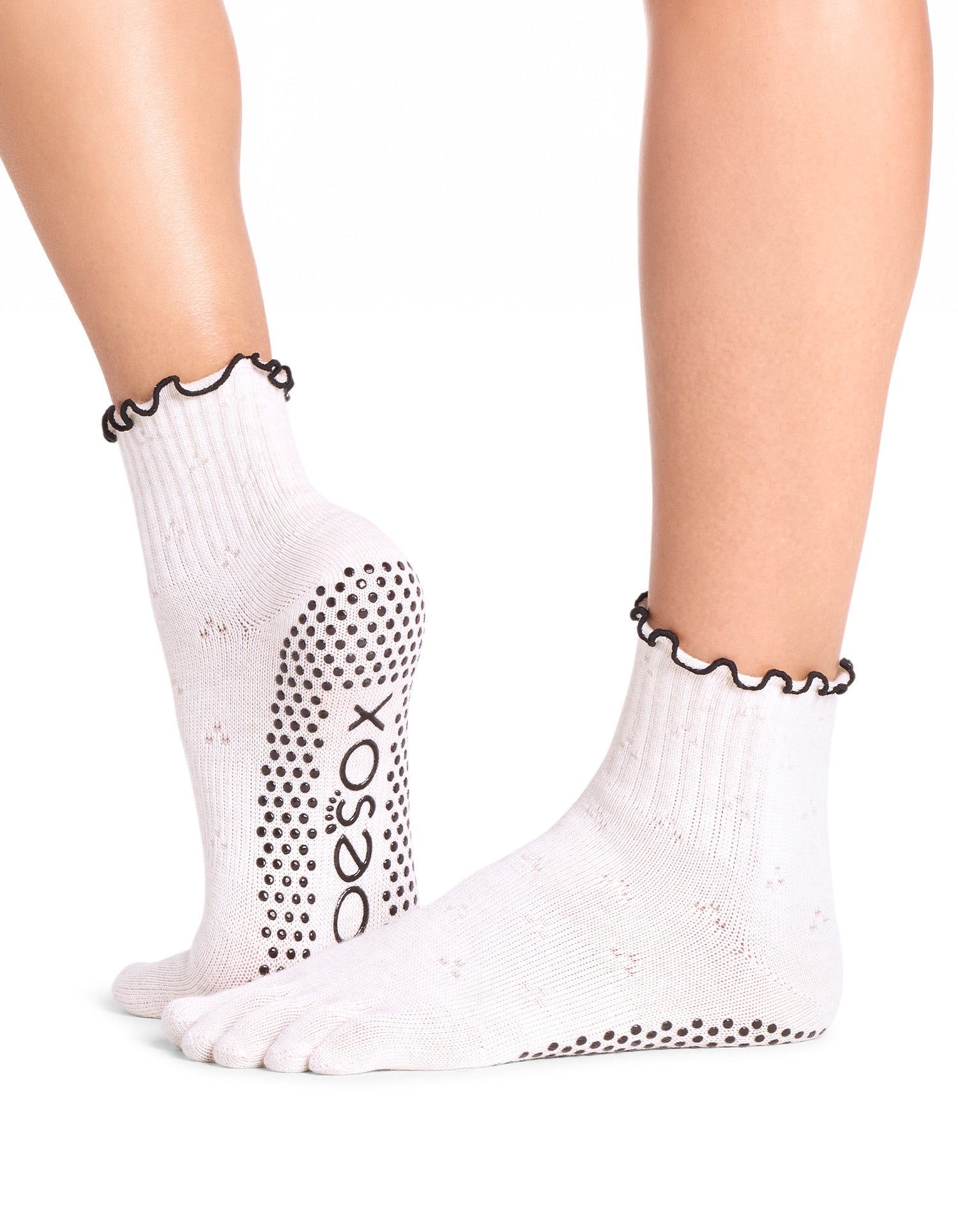 [ToeSox] Melody メロディー（Full-Toe／つま先あり） グリップ ソックス／ ヨガ ピラティス 滑り止め付 靴下 クルー丈 26FW_D1