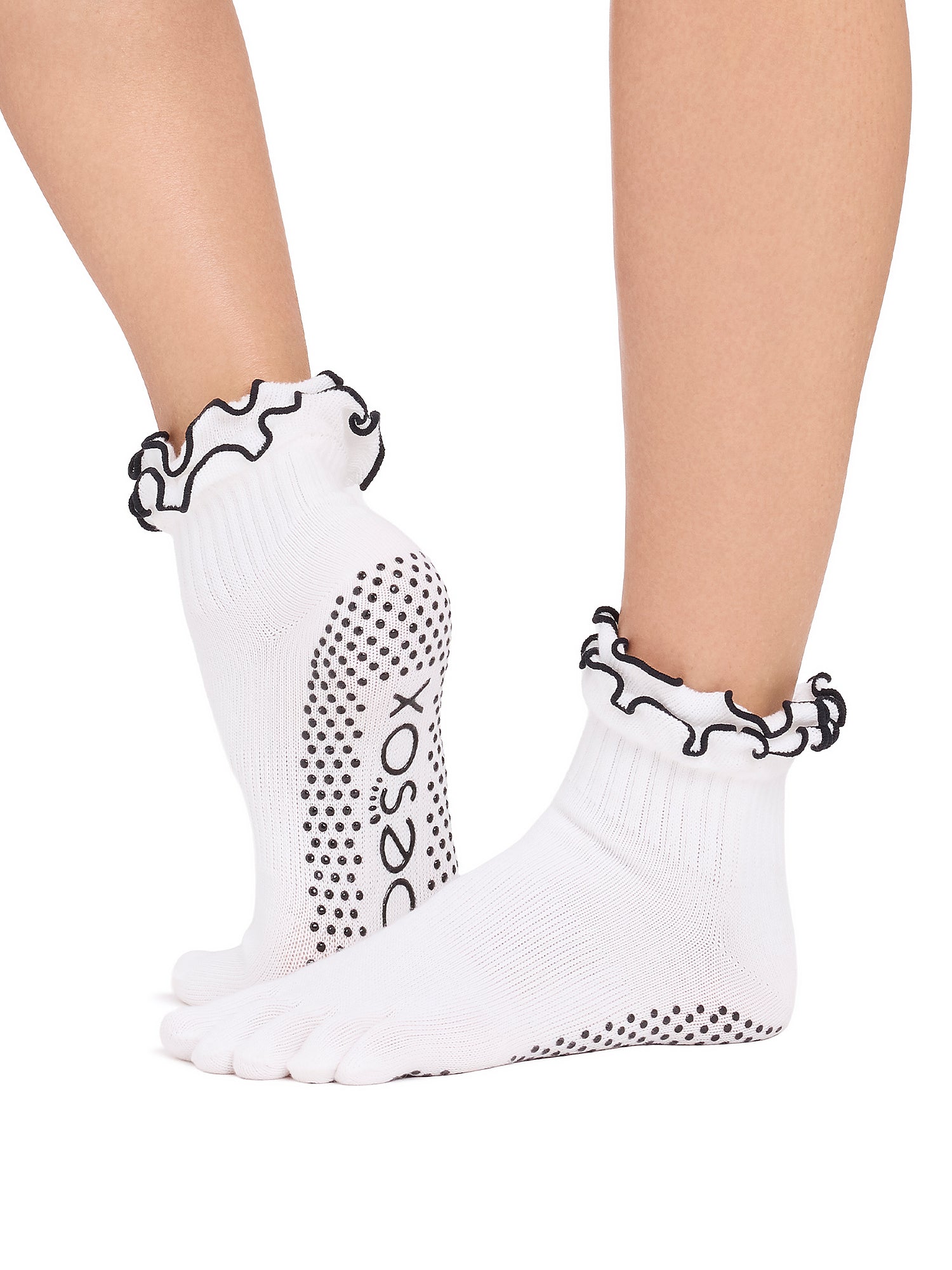 [ToeSox] Melody (Full-Toe) Grip Socks / Yoga Pilates Non-slip Socks Crew Length 25SS_D2