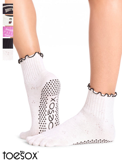 [ToeSox] Melody メロディー（Full-Toe／つま先あり） グリップ ソックス／ ヨガ ピラティス 滑り止め付 靴下 クルー丈 26FW_D1