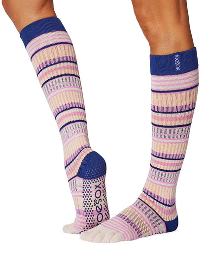 15%OFF[SALE][ToeSox] Scrunch スクランチ Knee High（Full-Toe／つま先あり） グリップ ソックス／ ヨガ ピラティス 滑り止め付 靴下 ハイソックス 2501