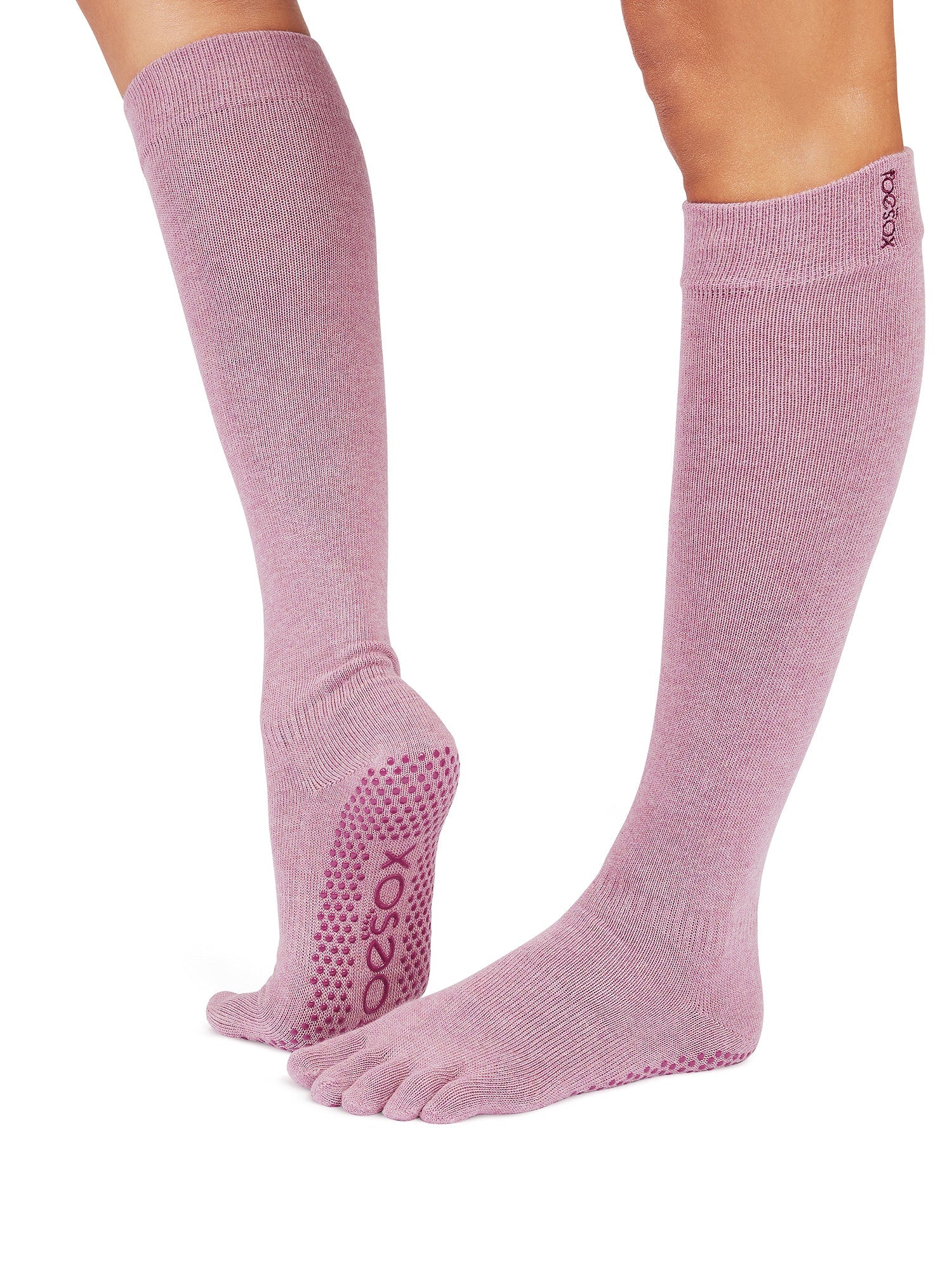 [限定SALE][ToeSox] Scrunch スクランチ Knee High（Full-Toe／つま先あり） グリップ ソックス／ トゥソックス ヨガ ピラティス 滑り止め付 靴下 ハイソックス [GWS]