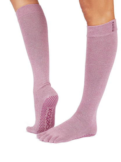 [限定SALE][ToeSox] Scrunch スクランチ Knee High（Full-Toe／つま先あり） グリップ ソックス／ トゥソックス ヨガ ピラティス 滑り止め付 靴下 ハイソックス [GWS]