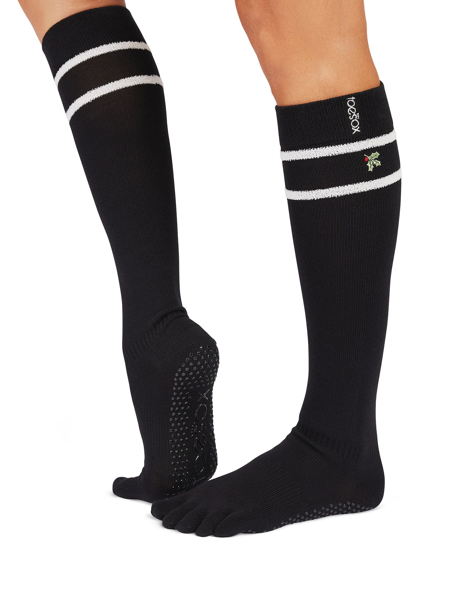 [ToeSox] Scrunch Knee High (Full-Toe) Grip Socks / Yoga Pilates Non-slip Socks High Socks 25SS_D1 2501