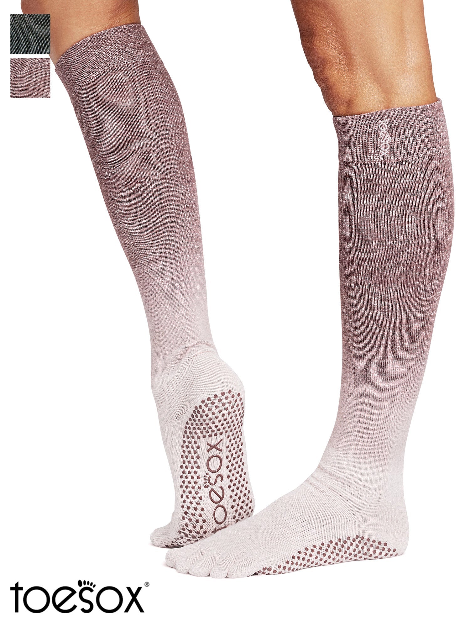 [SALE][ToeSox] Scrunch スクランチ Knee High（Full-Toe／つま先あり） グリップ ソックス／ トゥソックス ヨガ ピラティス 滑り止め付 靴下 ハイソックス [GWS]