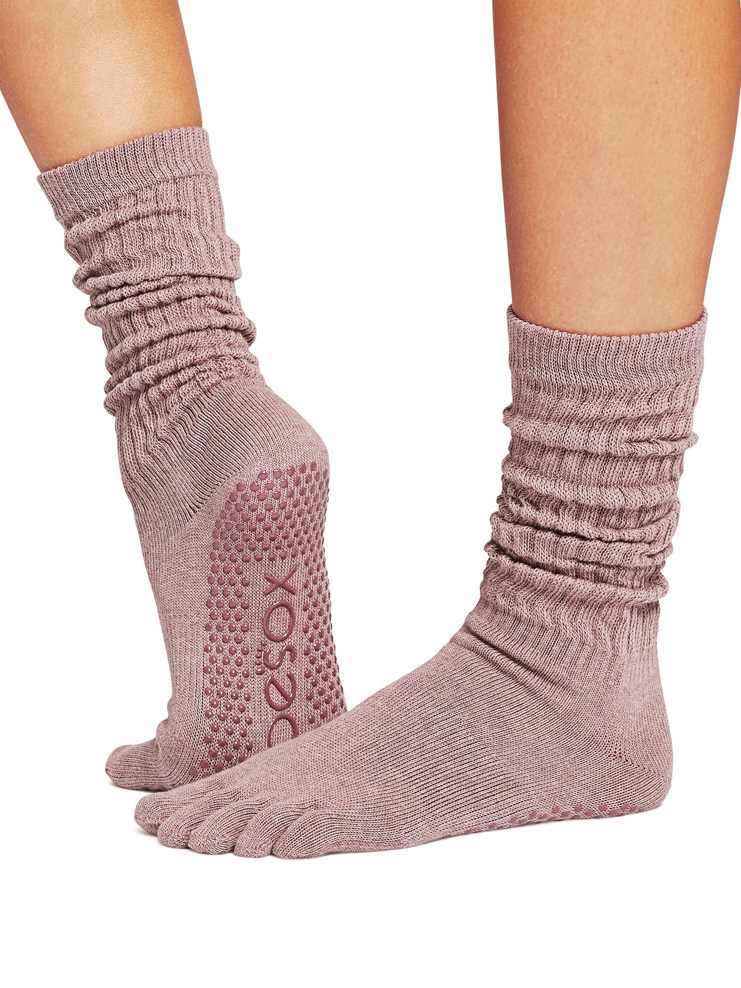 ToeSox] グリップ ソックス 5本指 スラウチ（Full-Toe／つま先あり
