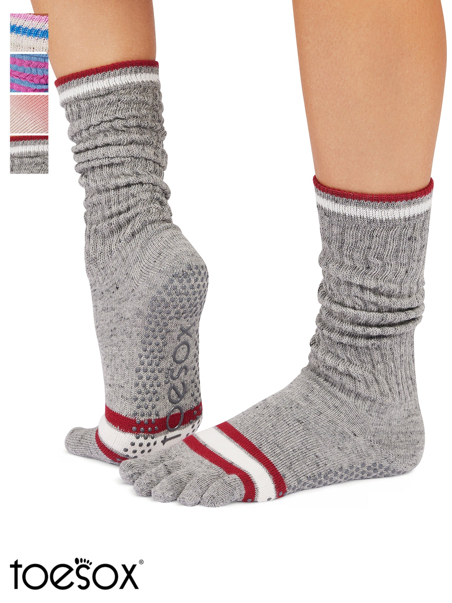 [ToeSox] Slouch（全趾）防滑袜/瑜伽普拉提袜 中筒袜 长度 25SS_D2