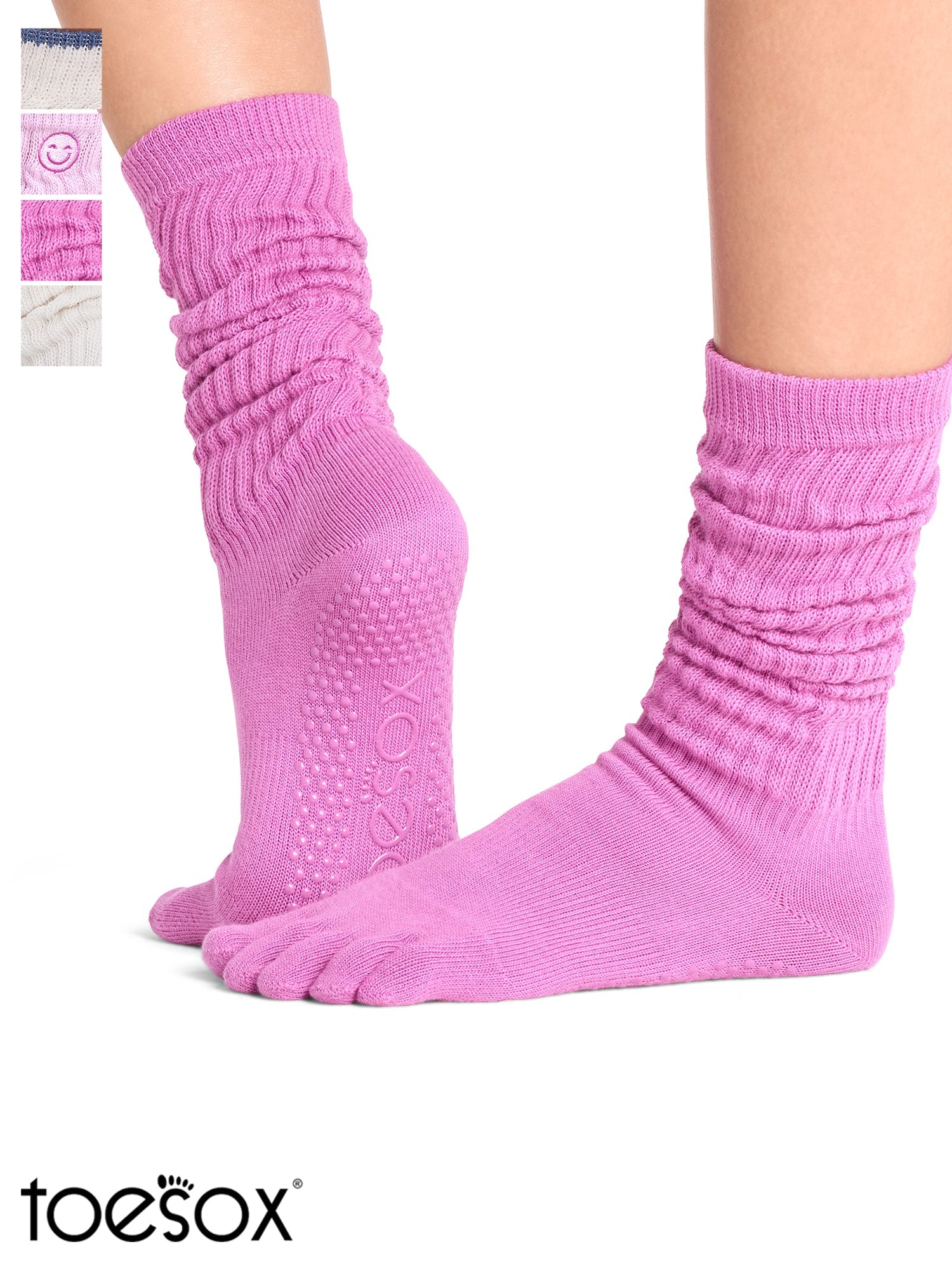 [ToeSox] Slouch（全趾）防滑袜/瑜伽普拉提袜 中筒袜 长度 25SS_D2
