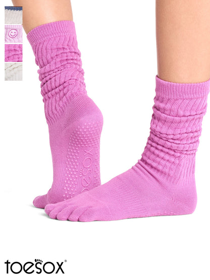 [ToeSox] Slouch（全趾）防滑袜/瑜伽普拉提袜 中筒袜 长度 25SS_D2
