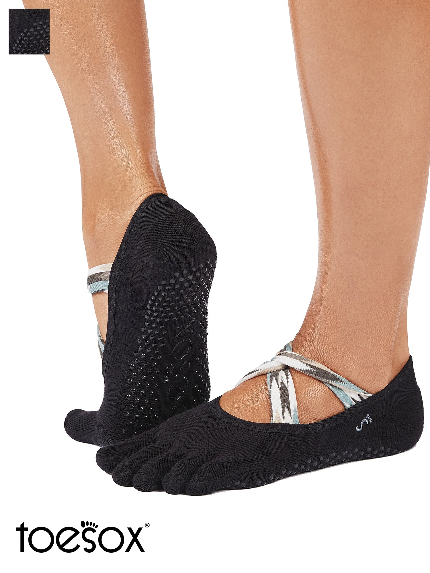 [ToeSox] Ivy Ultra Fine Knit アイビー ウルトラファインニット（Full-Toe／つま先あり） グリップ ソックス ／ ヨガ ピラティス 滑り止め付 靴下 25FW_D1 2507