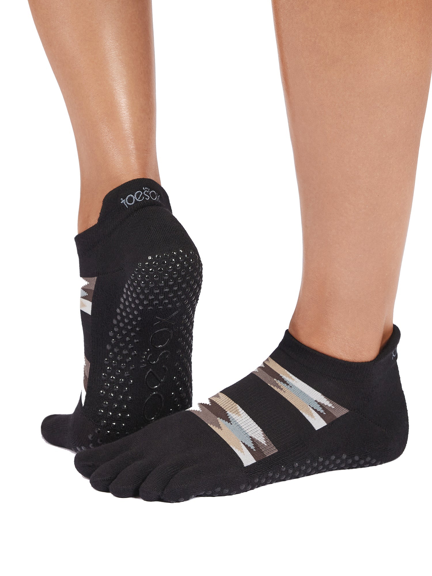 [ToeSox] Low Rise Ultra Fine Knit ローライズ ウルトラファインニット（Full-Toe／つま先あり） グリップ ソックス ／ ヨガ ピラティス 滑り止め付 靴下 25FW_D1