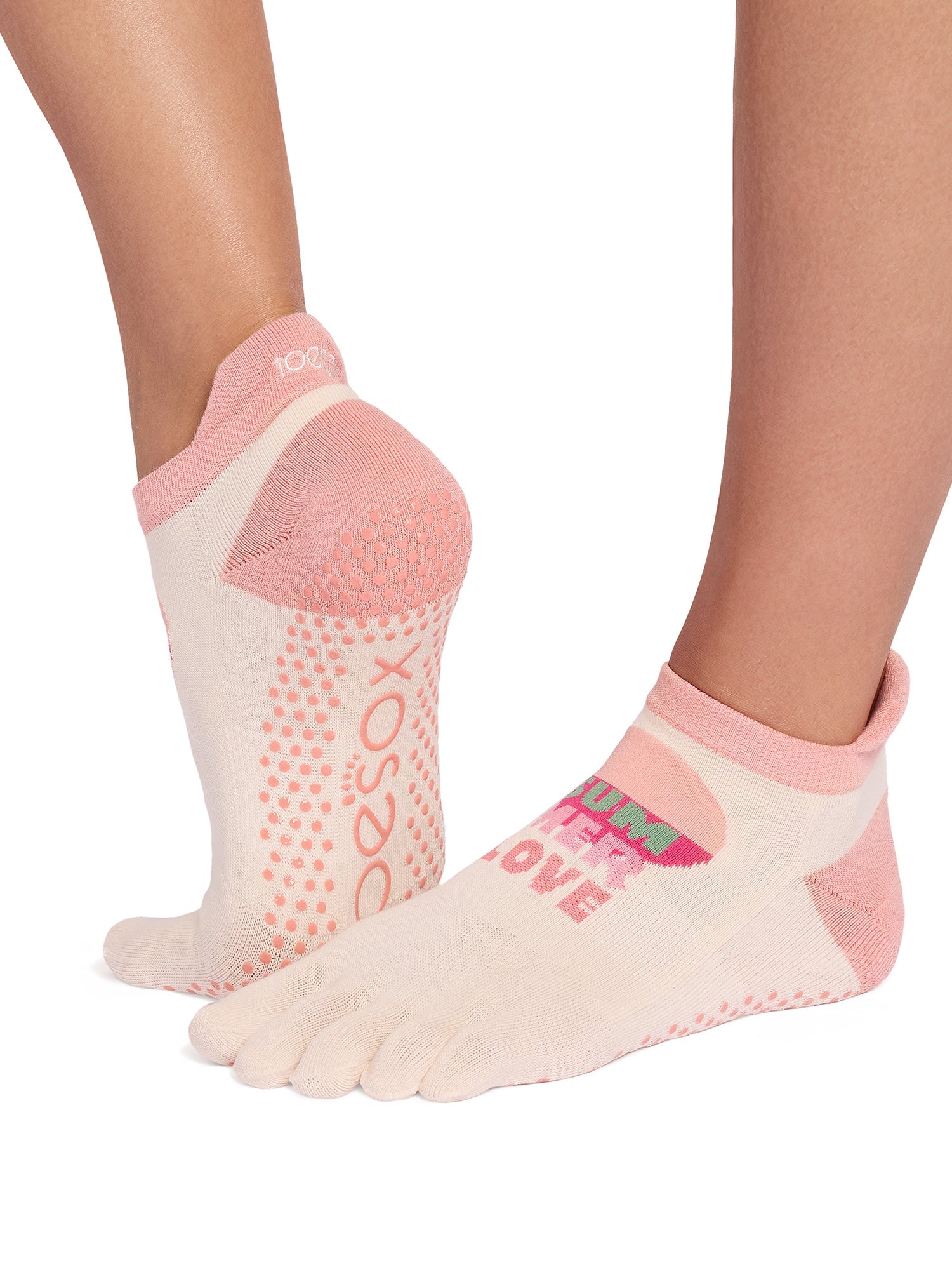 [ToeSox] Low Rise Ultra Fine Knit ローライズ ウルトラファインニット（Full-Toe／つま先あり） グリップ ソックス ／ ヨガ ピラティス 滑り止め付 靴下 26SS_D3