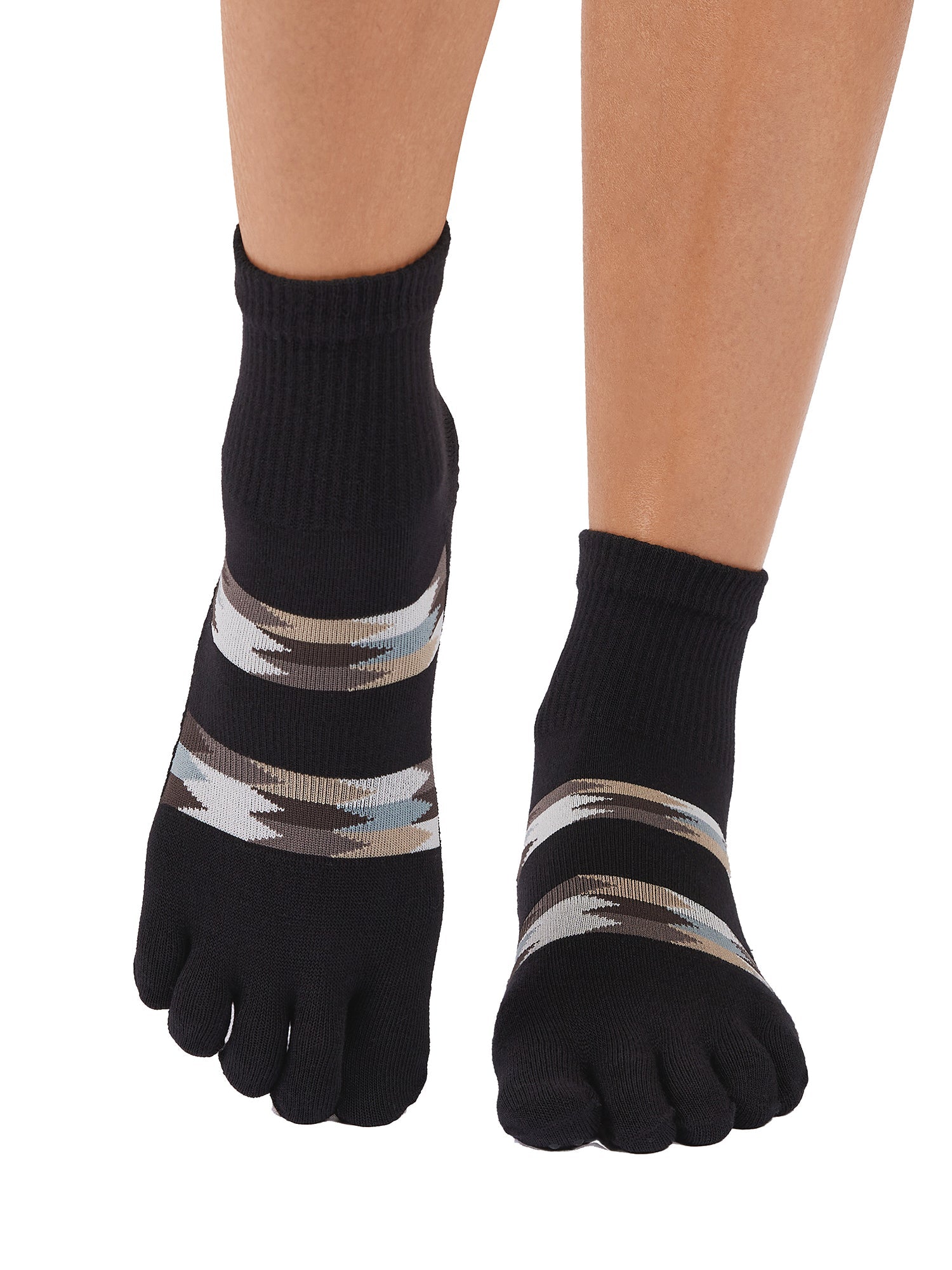 [ToeSox] Melody Ultra Fine Knit メロディー ウルトラファインニット（Full-Toe／つま先あり） グリップ ソックス／ ヨガ ピラティス 滑り止め付 靴下 クルー丈 25FW_D1