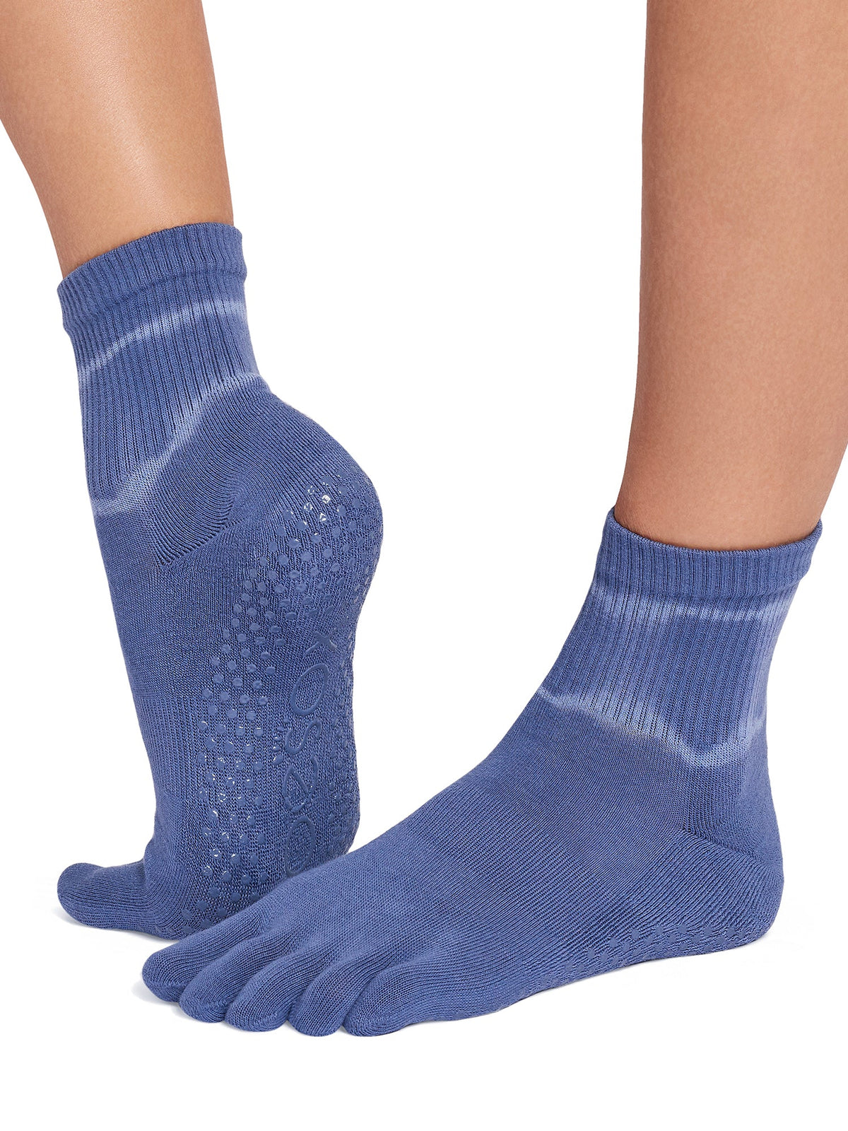 [ToeSox] Melody Ultra Fine Knit メロディー ウルトラファインニット（Full-Toe／つま先あり） グリップ ソックス／ ヨガ ピラティス 滑り止め付 靴下 クルー丈 26FW_D2