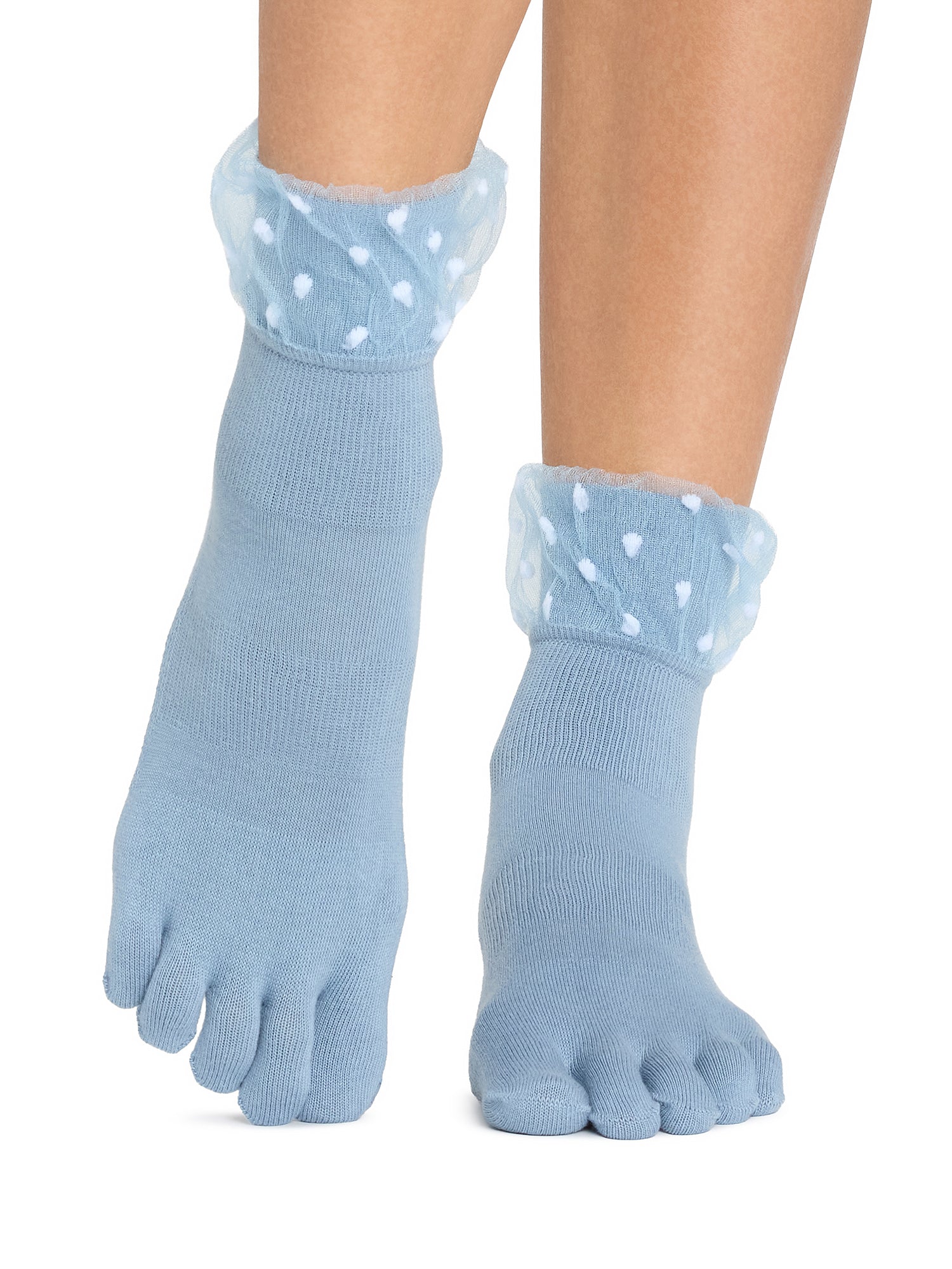 10%OFF[限定SALE][ToeSox] Melody Ultra Fine Knit メロディー ウルトラファインニット（Full-Toe／つま先あり） グリップ ソックス／ ヨガ ピラティス 滑り止め付 靴下 クルー丈 26FW_D1