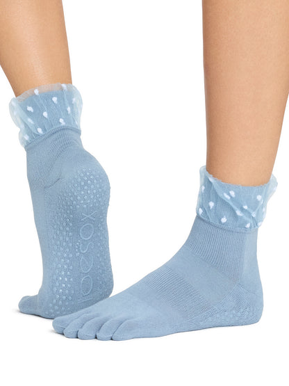 10%OFF[限定SALE][ToeSox] Melody Ultra Fine Knit メロディー ウルトラファインニット（Full-Toe／つま先あり） グリップ ソックス／ ヨガ ピラティス 滑り止め付 靴下 クルー丈 26FW_D1