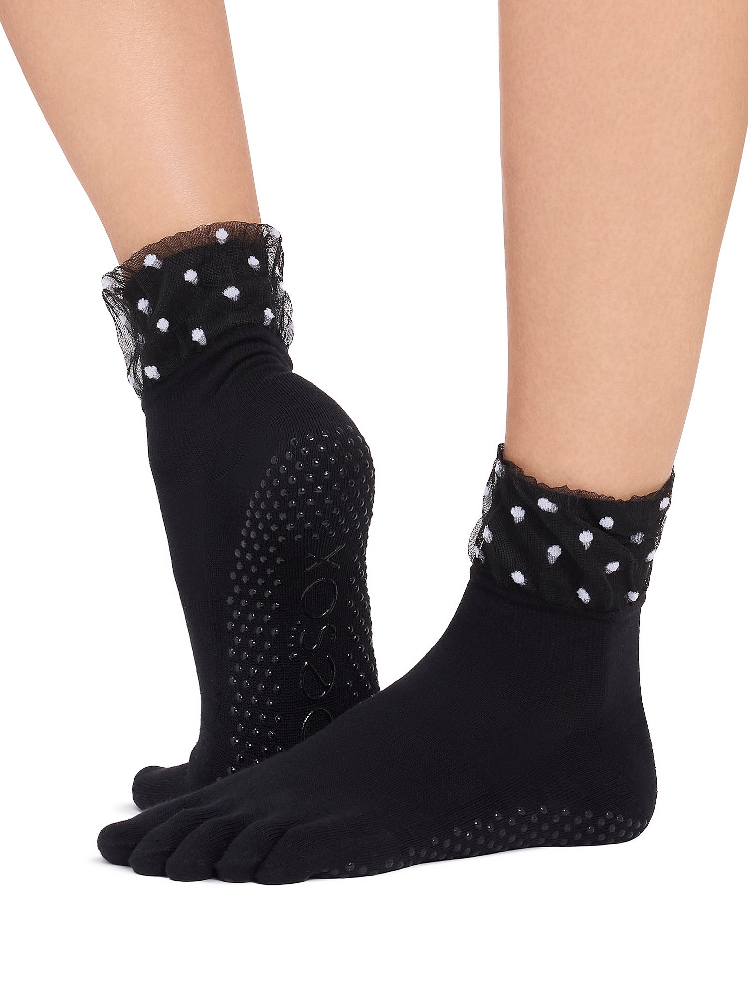 10%OFF[限定SALE][ToeSox] Melody Ultra Fine Knit メロディー ウルトラファインニット（Full-Toe／つま先あり） グリップ ソックス／ ヨガ ピラティス 滑り止め付 靴下 クルー丈 26FW_D1