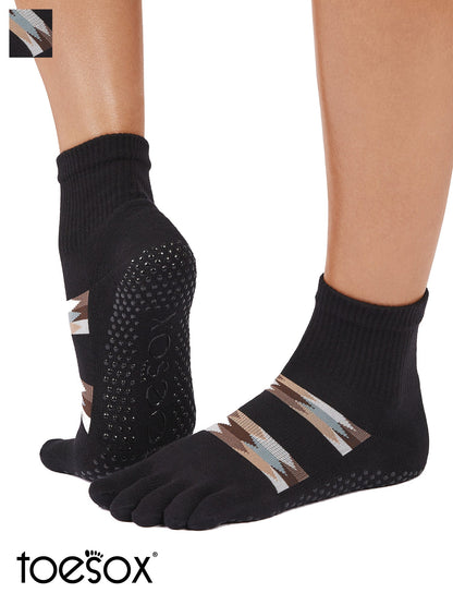 [ToeSox] Melody Ultra Fine Knit メロディー ウルトラファインニット（Full-Toe／つま先あり） グリップ ソックス／ ヨガ ピラティス 滑り止め付 靴下 クルー丈 25FW_D1