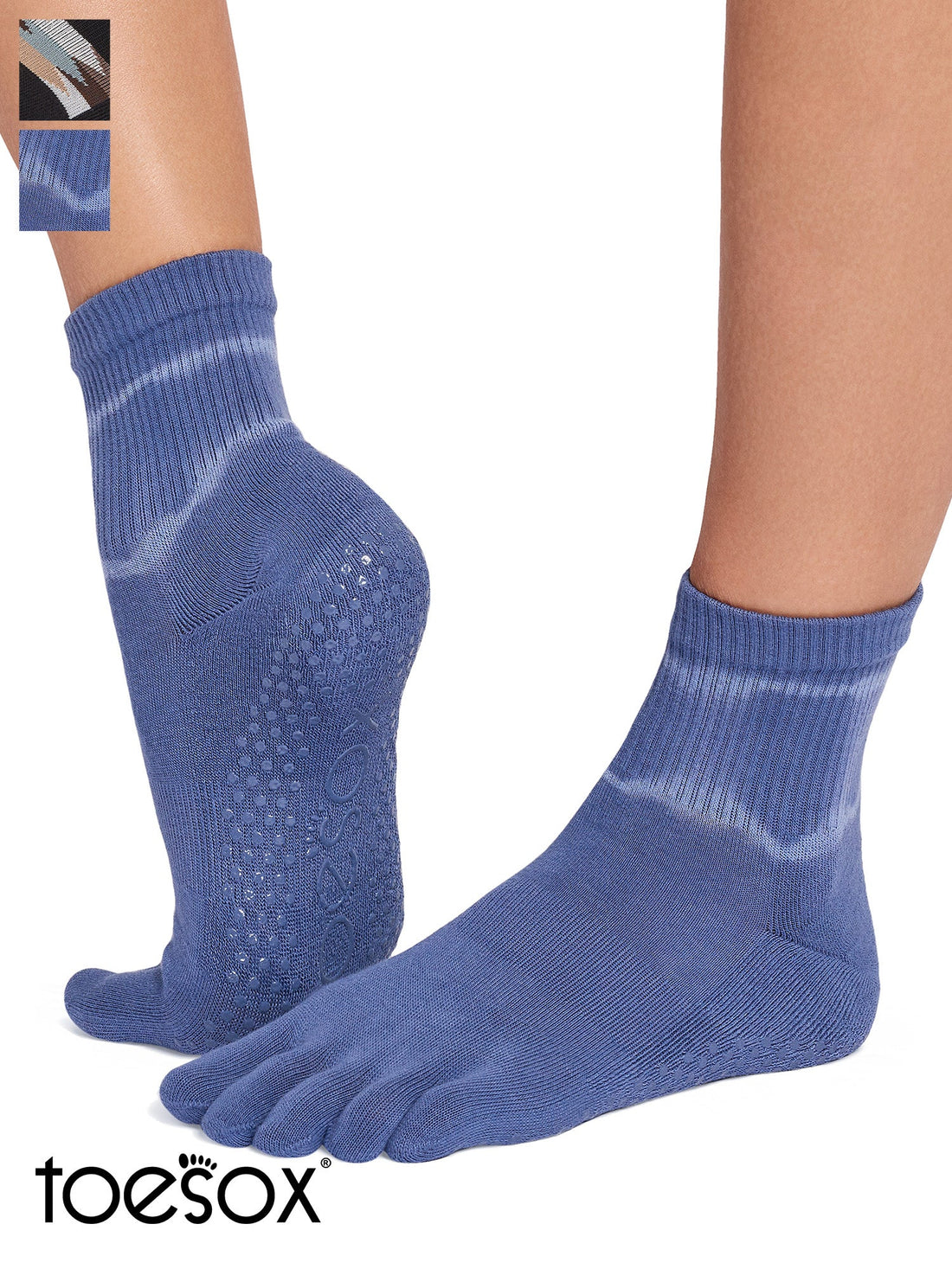 10%OFF[限定SALE][ToeSox] Melody Ultra Fine Knit メロディー ウルトラファインニット（Full-Toe／つま先あり） グリップ ソックス／ ヨガ ピラティス 滑り止め付 靴下 クルー丈 26SS_D2