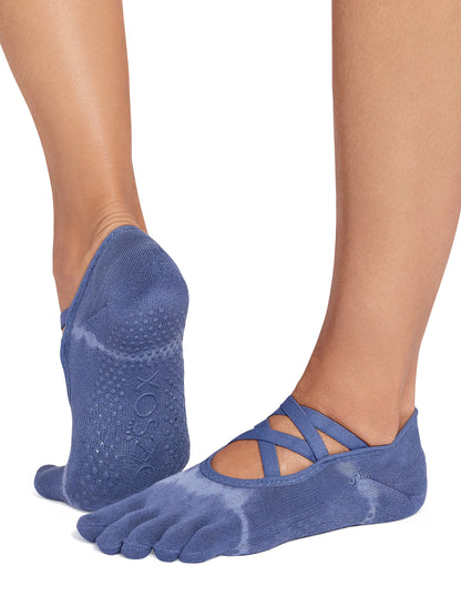 [ToeSox] Elle Ultra Fine Knit エル ウルトラファインニット（Full-Toe／つま先あり） グリップ ソックス／ ヨガ ピラティス 滑り止め付 靴下 クルー丈 26SS_D2