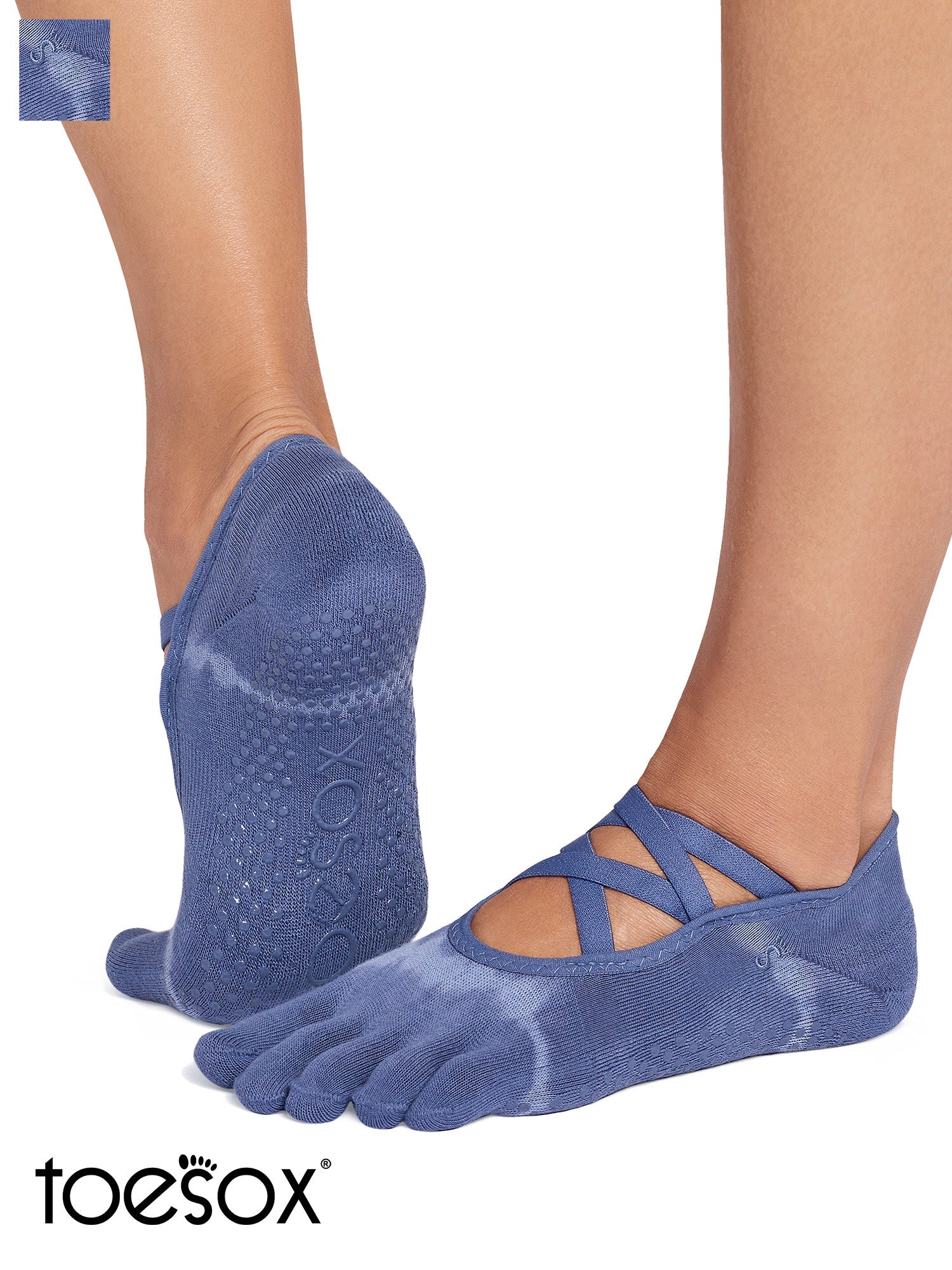 8%OFF[限定SALE][ToeSox] Elle Ultra Fine Knit エル ウルトラファインニット（Full-Toe／つま先あり） グリップ ソックス／ ヨガ ピラティス 滑り止め付 靴下 クルー丈 26SS_D2