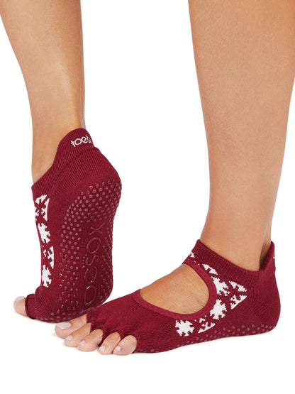 [ToeSox] Bellarina ベラリナ（Half-Toe／つま先なし） グリップ ソックス ／ ヨガ ピラティス 滑り止め付 靴下 25FW_D3