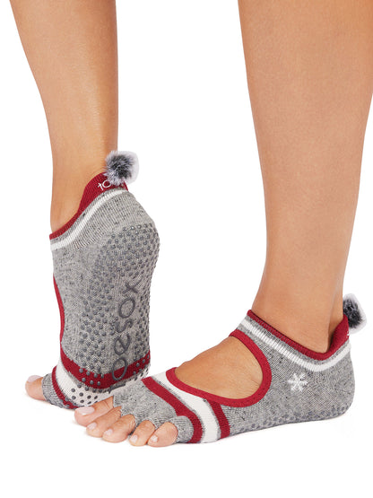 [ToeSox] Bellarina ベラリナ（Half-Toe／つま先なし） グリップ ソックス ／ ヨガ ピラティス 滑り止め付 靴下 25FW_D3