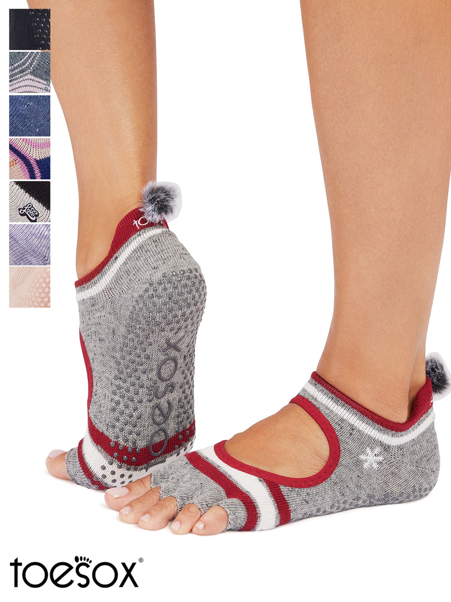 [ToeSox] Bellarina ベラリナ（Half-Toe／つま先なし） グリップ ソックス ／ ヨガ ピラティス 滑り止め付 靴下 25FW_D3