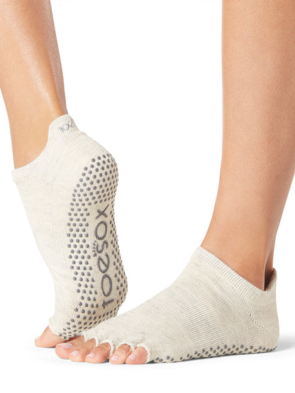 [限定SALE][ToeSox] Low Rise ローライズ（Half-Toe／つま先なし） グリップ ソックス ／ ヨガ ピラティス 滑り止め付 靴下 [EX]